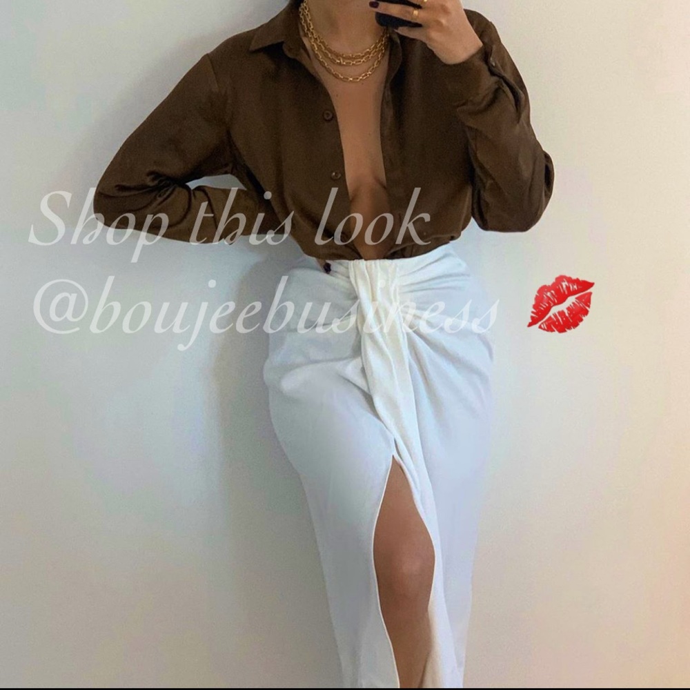 ZARA Knotted Pareo Skirt - Picture 6 of 14